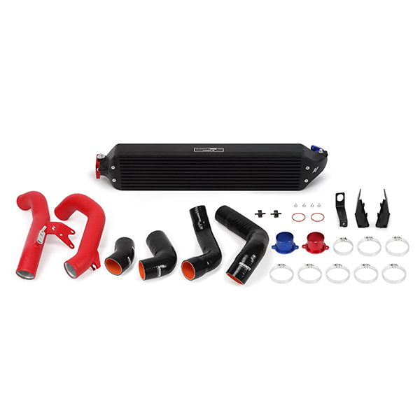 Mishimoto — Mishimoto 2016+ Honda Civic 1.5T / 2017+ Honda Civic Si Black Intercooler Kit w/Red Pipes - view 3